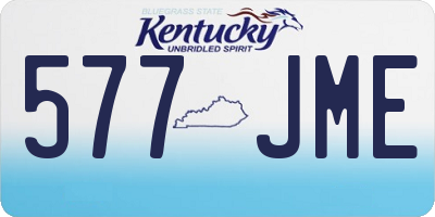 KY license plate 577JME