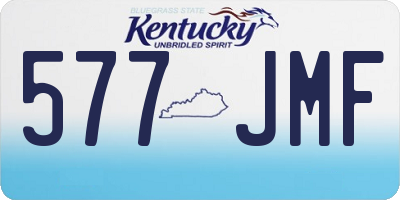 KY license plate 577JMF