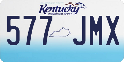 KY license plate 577JMX