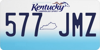 KY license plate 577JMZ