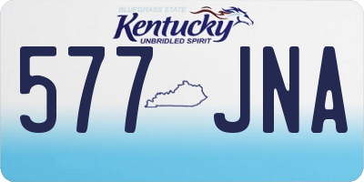 KY license plate 577JNA