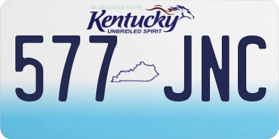 KY license plate 577JNC
