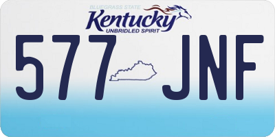 KY license plate 577JNF