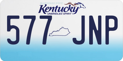 KY license plate 577JNP