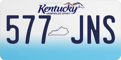 KY license plate 577JNS