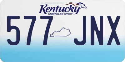 KY license plate 577JNX