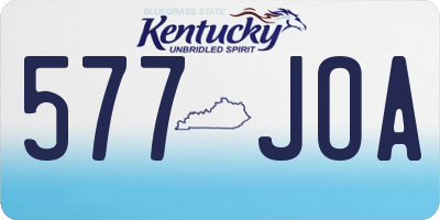 KY license plate 577JOA