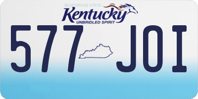 KY license plate 577JOI