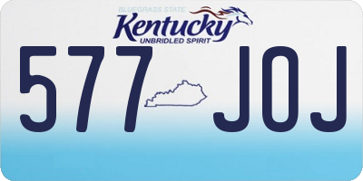 KY license plate 577JOJ
