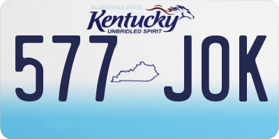 KY license plate 577JOK