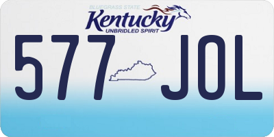KY license plate 577JOL