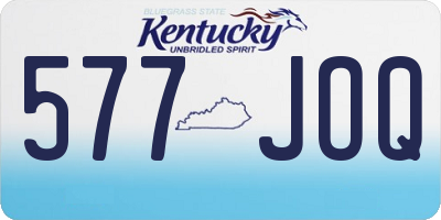 KY license plate 577JOQ