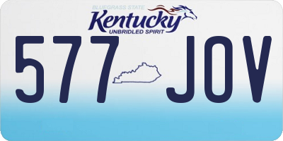 KY license plate 577JOV
