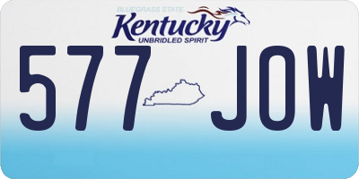 KY license plate 577JOW