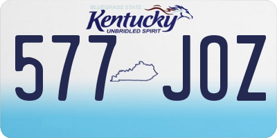 KY license plate 577JOZ
