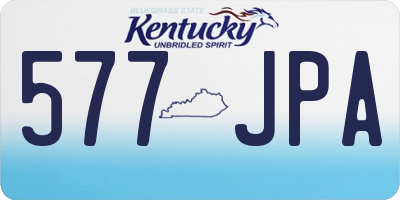 KY license plate 577JPA