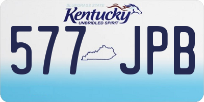 KY license plate 577JPB
