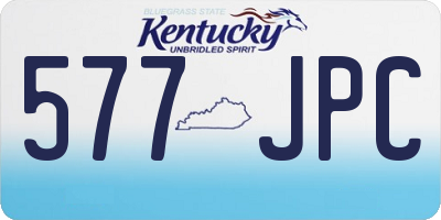 KY license plate 577JPC