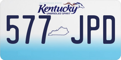 KY license plate 577JPD