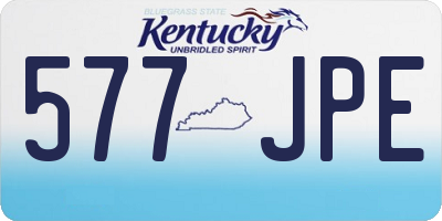 KY license plate 577JPE