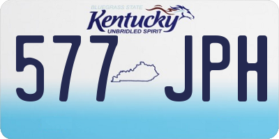 KY license plate 577JPH
