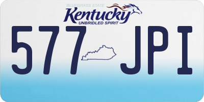 KY license plate 577JPI