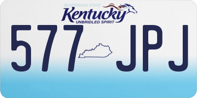 KY license plate 577JPJ