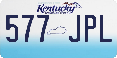 KY license plate 577JPL