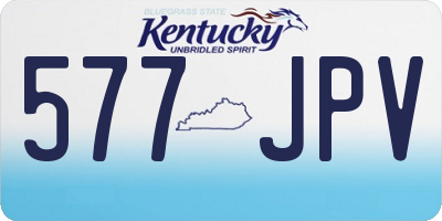 KY license plate 577JPV