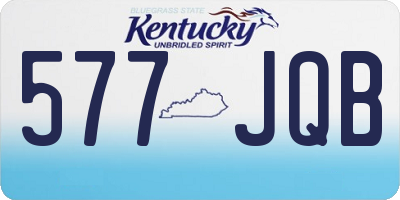 KY license plate 577JQB