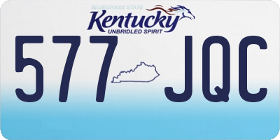 KY license plate 577JQC