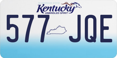 KY license plate 577JQE