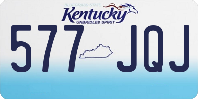 KY license plate 577JQJ