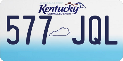 KY license plate 577JQL