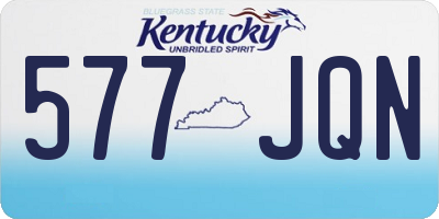 KY license plate 577JQN