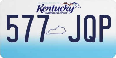 KY license plate 577JQP