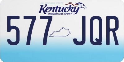 KY license plate 577JQR