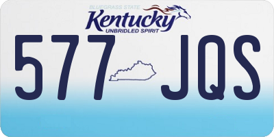 KY license plate 577JQS