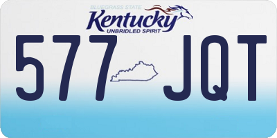 KY license plate 577JQT