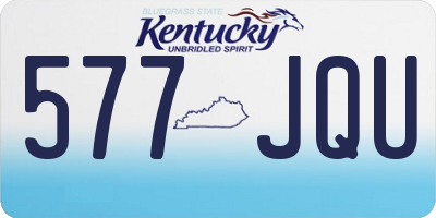 KY license plate 577JQU