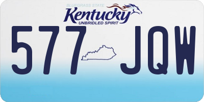 KY license plate 577JQW