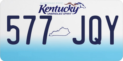KY license plate 577JQY