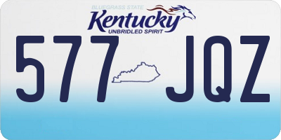 KY license plate 577JQZ