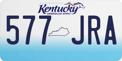 KY license plate 577JRA
