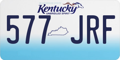 KY license plate 577JRF