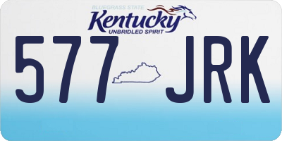 KY license plate 577JRK