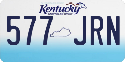 KY license plate 577JRN