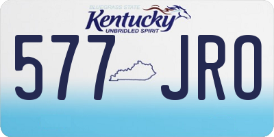 KY license plate 577JRO