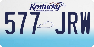 KY license plate 577JRW