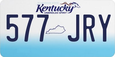 KY license plate 577JRY